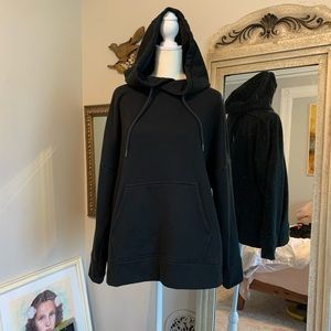 Black Fabletics hoodie with back slit